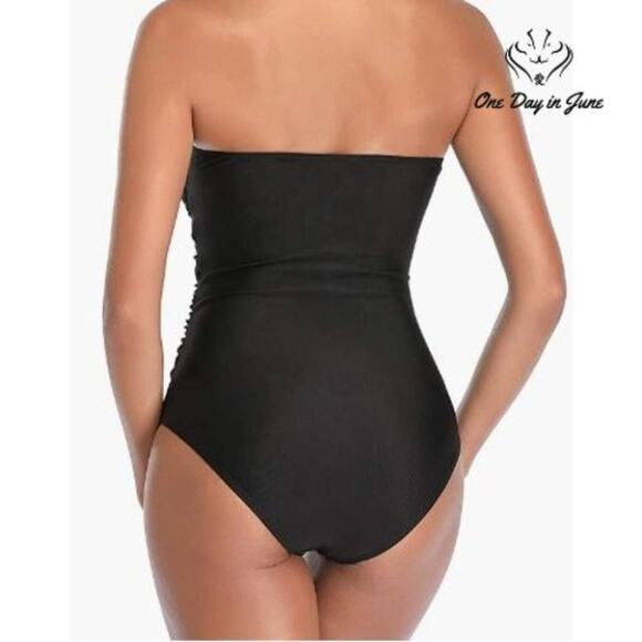 Smismivo Ruched One Piece Swimsuit Size S - Picture 2 of 4